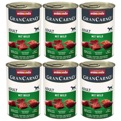 ANIMONDA GranCarno Adult Dog smak: Dziczyzna 6x400g