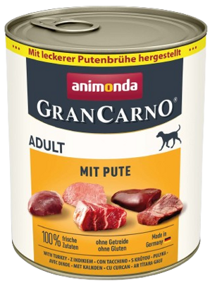 ANIMONDA GranCarno Adult Dog smak: Wieprzowina + Indyk 800g