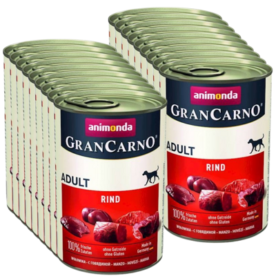 ANIMONDA GranCarno Adult Dog smak: Wołowina 18x400g