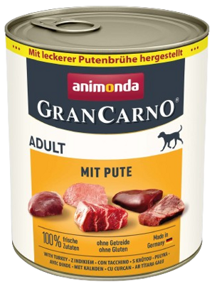 ANIMONDA GranCarno Adult Dog smak: Wołowina + Indyk 800g