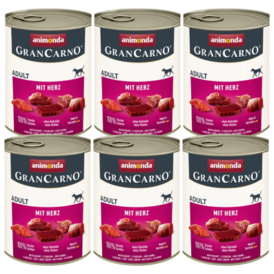 ANIMONDA GranCarno Adult Dog smak: z sercami 6x800g