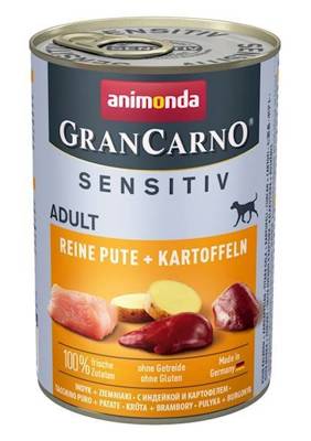 ANIMONDA GranCarno Sensitiv  Adult Dog smak: Indyk + ziemniaki 400g
