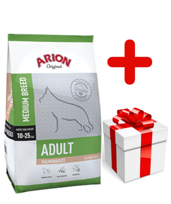 ARION Original Adult Medium Breed Salmon & Rice 12kg + niespodzianka dla psa GRATIS!