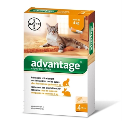 Advantage - dla kotów (0,4mlx4)  *roztwór*  blister