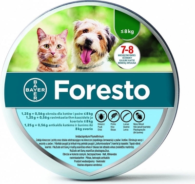 BAYER Foresto Obroża dla kotów i psów poniżej 8kg
