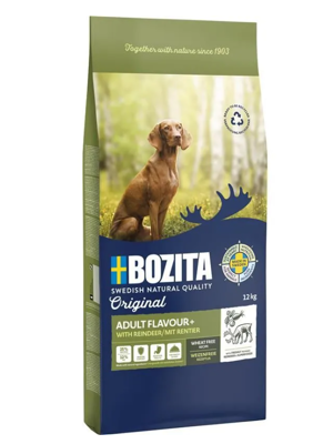 BOZITA Dog Adult Flavour Plus 12kg + BOZITA Original Adult Classic 3kg GRATIS !!! 