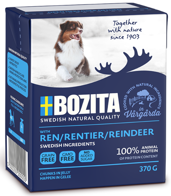 BOZITA Dog: Renifer w galarecie 370g 