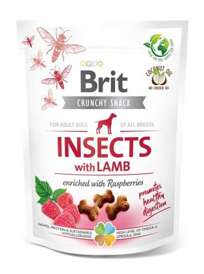 BRIT CARE Dog Crunchy Cracker Insects rich in Lamb 200g