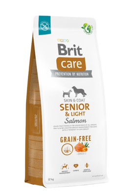 BRIT CARE Dog Grain-free Senior & Light Salmon 12kg\ Opakowanie uszkodzone (1478,1980,1981,1982,1995) !!! 