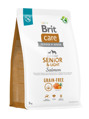 BRIT CARE Dog Grain-free Senior & Light Salmon 2,5kg//Opakowanie uszkodzone (2418) !!! 