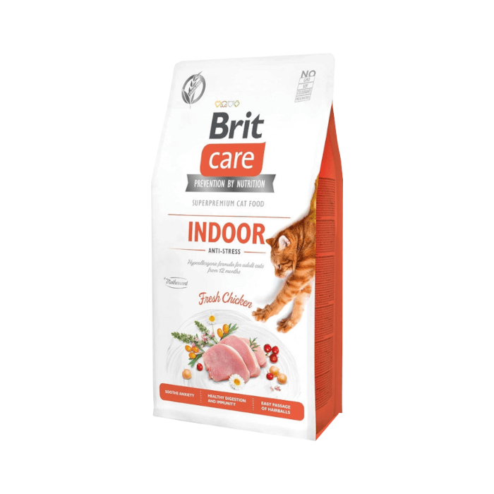 BRIT Care Cat  Grain-Free Indoor Anti-Stress 7kg\ Opakowanie uszkodzone (7116) !!!