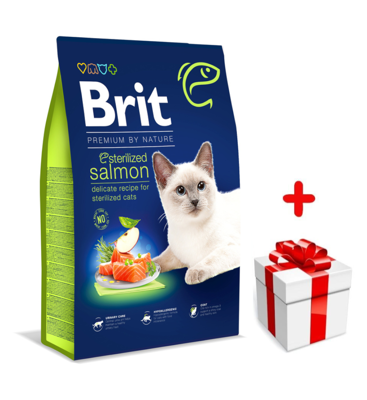 BRIT Cat Premium By Nature Sterilised Salmon 1,5kg + niespodzianka dla kota GRATIS!