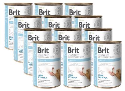 BRIT GF Veterinary Diets Dog Obesity 12x400g - karma mokra dla psa