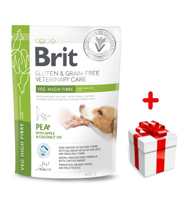 BRIT GF Veterinary Diets Dog Veg Fibre 400g  + niespodzianka dla psa GRATIS!