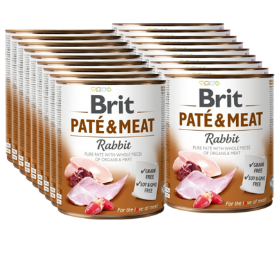 BRIT PATE & MEAT RABBIT 18x800g