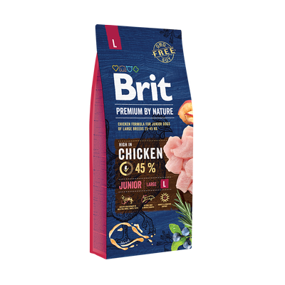 BRIT Premium By Nature Junior L 14,5kg\ Opakowanie uszkodzone (2227) !!! 