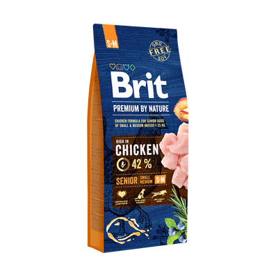 BRIT Premium By Nature Senior S+M 15kg\ Opakowanie uszkodzone (1368,2038,2280) !!!