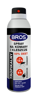 BROS spray na komary i kleszcze 50% DEET 180ml