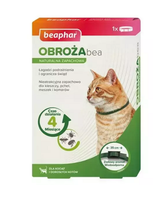 Beaphar Obroża naturalna zapachowa dla kociąt i kotów (dł. 35cm)