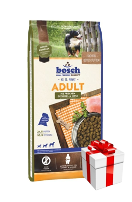Bosch Adult Poultry & Millet, drób i proso (nowa receptura) 15kg + Niespodzianka dla psa GRATIS