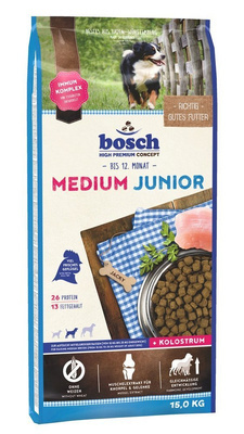 Bosch Junior Medium (nowa receptura) 15kg //Opakowanie uszkodzone 3370) !!! 