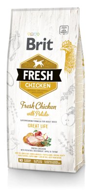 Brit Fresh Chicken & Potato Adult Great Life 12kg\ Opakowanie uszkodzone (3573) !!! 