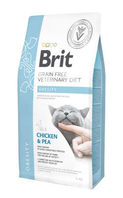Brit gf veterinary diets cat Obesity 5kg