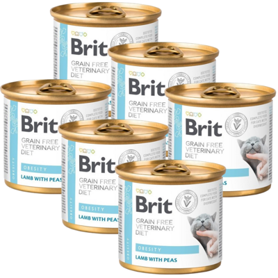 Brit gf veterinary diets cat Obesity 6x200g