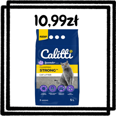 Calitti® STRONG™ Lavender Żwirek bentonitowy dla kota lawendowy 5 l