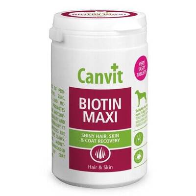 Canvit Biotin Maxi Preparat na zdrową i błyszczącą sierśc w tabletkach dla psa 230g