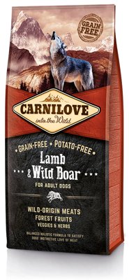 Carnilove Lamb & Wild Boar for Adult 12kg\ Opakowanie uszkodzone (3500, 3511) !!! 