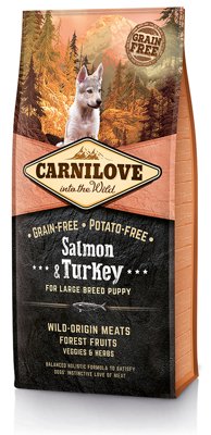 Carnilove Salmon & Turkey for Large Breed Puppy 11,5kg / Opakowanie uszkodzone (2075) !!!! 