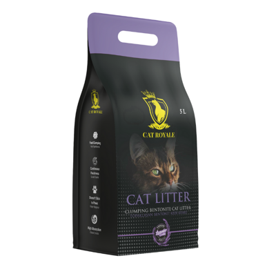 Cat Royale Lawenda żwirek bentonitowy 5l-2kg\ Opakowanie uszkodzone (2232) !!!