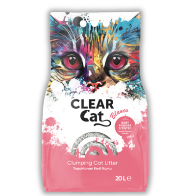 Clear Cat Blanco Baby Powder żwirek bentonitowy 20l -17kg/Opakowanie uszkodzone (720,1905) !!! 