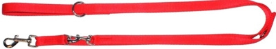 DINGO Smycz z taśmy polipropylenowej, przedłużana szer. 1,6 cm dł 120-220 cm czerwona