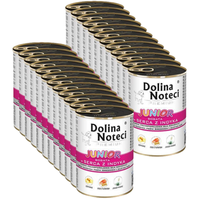 DOLINA NOTECI PREMIUM Junior bogata w serca indyka 24x400g