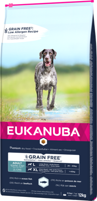 EUKANUBA Adult Large Grain Free 12kg//Opakowanie uszkodzone (2919) !!!