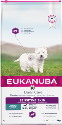 EUKANUBA Daily Care Adult Sensitive Skin 12kg  - NOWA SZATA 