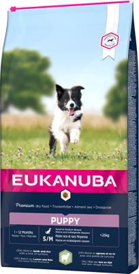 EUKANUBA Puppy&Junior Small/Medium Lamb&Rice 9,5kg /Opakownie uszkodzone (2734) !!! 