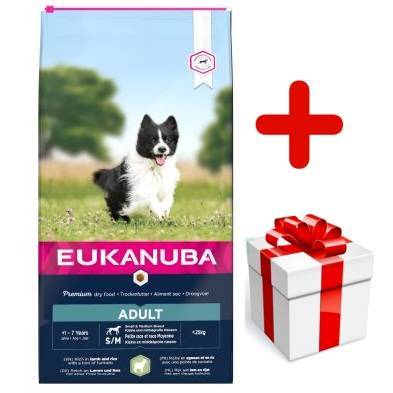 Eukanuba adult small&medium breed rich In lamb & rice 12kg + niespodzianka dla psa GRATIS!