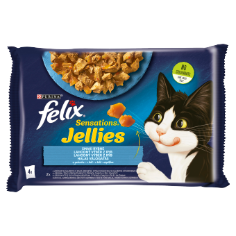 FELIX Sensations Jellies Karma dla kotów smaki rybne w galaretce 4x85g