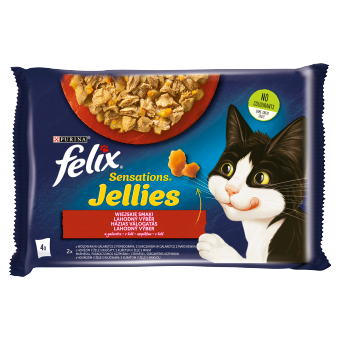 FELIX Sensations Jellies Karma dla kotów wiejskie smaki w galaretce 4x85g