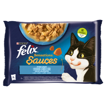 FELIX Sensations Sauces Karma dla kotów rybne smaki w sosie 4x85g