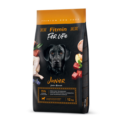 FITMIN For Life Junior Large Breeds 12kg  - ZESTAW PROMOCYJNY