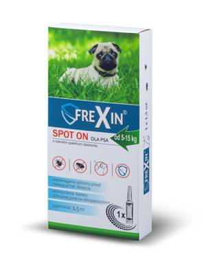 FREXIN Krople przeciw ektopasożytom dla psa 5-15 kg 1,5 ml
