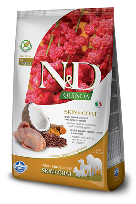 Farmina N&D Quinoa canine SKIN & COAT QUAIL 800g