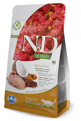 Farmina N&D Quinoa feline SKIN & COAT QUAIL 1,5kg