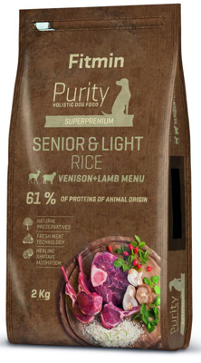 Fitmin purity rice senior&light venison&lamb 2kg