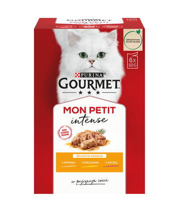 GOURMET mon Petit Pokarm dla kotów - MIX Drobiowy 6x50g 