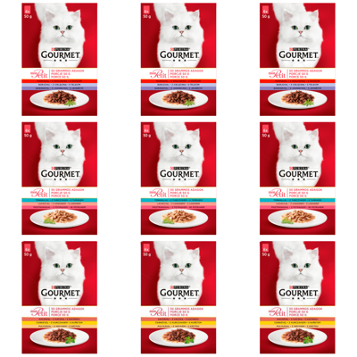 GOURMET mon Petit Pokarm dla kotów - MIX SMAKÓW 72x50g 